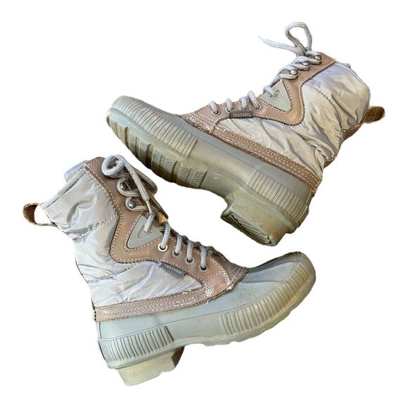 Tretorn | Faux Leather Ankle Gray Foley Lace Up Boots Girls 4 - Picture 3 of 8